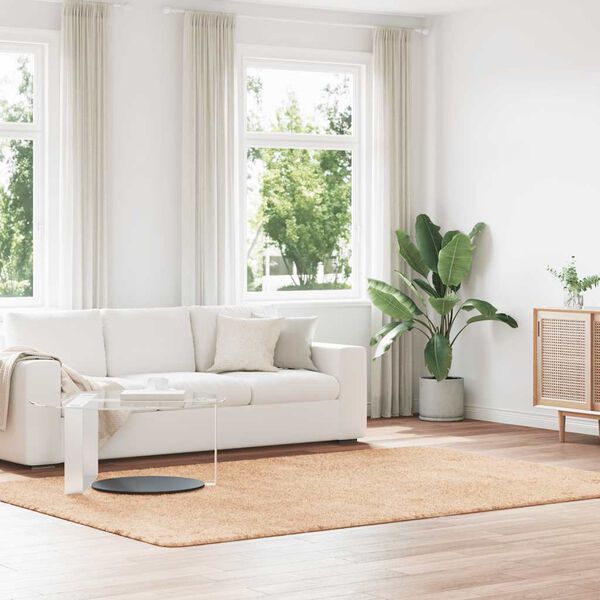 vidaXL Alfombra peluda de pelo largo NAVARRA beige 200x290cm poli&eacute;ster