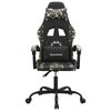 vidaXL Silla gaming giratoria cuero sint&eacute;tico negro y camuflaje