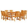 vidaXL Conjunto de Comedor de Jard&iacute;n 9 uds. Marr&oacute;n