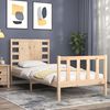 vidaXL Estructura de cama individual con cabecero madera maciza