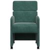 vidaXL Sillas de Comedor con Ruedas 2 pcs Verde oscuro 58 x 65 x 98 cm