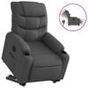 vidaXL Sill&oacute;n el&eacute;ctrico reclinable elevable de tela gris oscuro