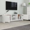 vidaXL Mueble para TV madera contrachapada blanco 120x30x37,5 cm