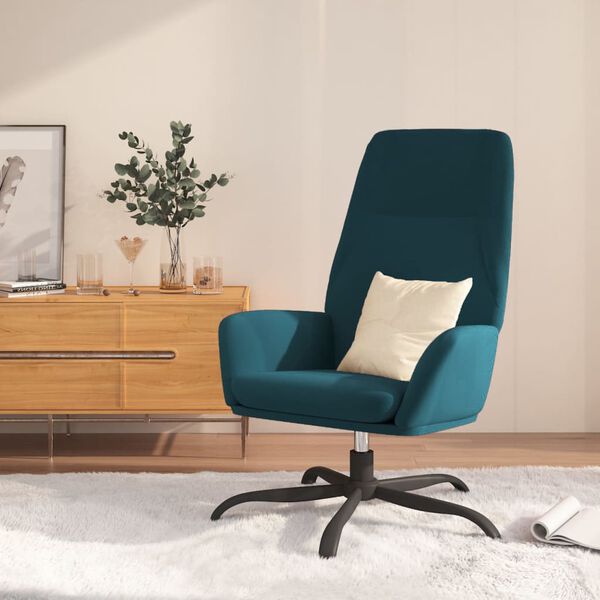 vidaXL Sill&oacute;n de relax de terciopelo azul