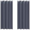 vidaXL Cortinas Opacas con Anillas 2 uds. Antracita 260 x 140 cm
