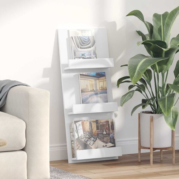 vidaXL Estante de revistas 51 x 11 x 102 cm Madera de ingenier&iacute;a