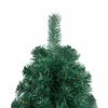 vidaXL Medio &aacute;rbol de Navidad con luces y bolas verde 210 cm
