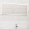 vidaXL Espejo de ba&ntilde;o madera contrachapada blanco 100x1,5x37 cm