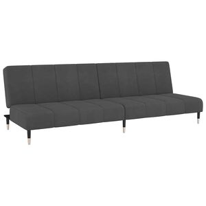 vidaXL Sof&aacute; cama de 2 plazas terciopelo gris oscuro