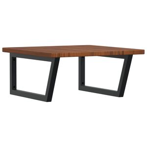 vidaXL Estante de lavabo de pared de acero y madera maciza de roble