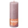 Bolsius Velas r&uacute;sticas Shine 4 unidades rosa ceniza 190x68 mm