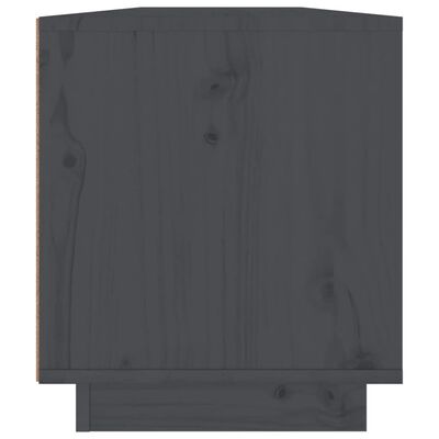 vidaXL Mueble de TV de madera maciza de pino gris 110x34x40 cm