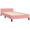 vidaXL Estructura de cama sin colch&oacute;n terciopelo rosa 90x190 cm