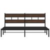 vidaXL Estructura cama con cabecero sin colch&oacute;n marr&oacute;n roble 183x213cm