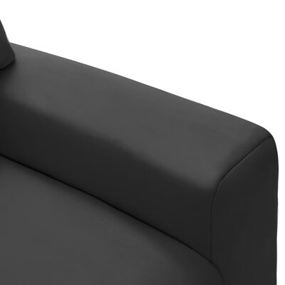 vidaXL Sillón reclinable para niños cuero sintético negro