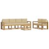 vidaXL Conjunto de sof&aacute;s de exterior con coj&iacute;n 7 pcs y Beige
