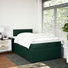 vidaXL Cama box spring con colch&oacute;n terciopelo verde oscuro 120x190 cm