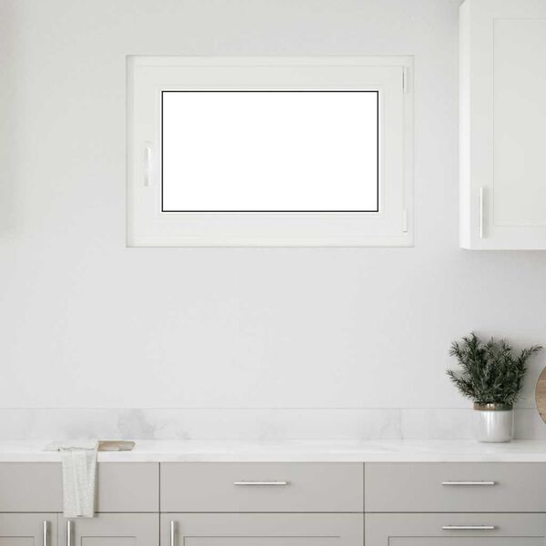 vidaXL Ventana de sótano "RISOR" 90x50 cm oscilobatiente DIN derecha blanca