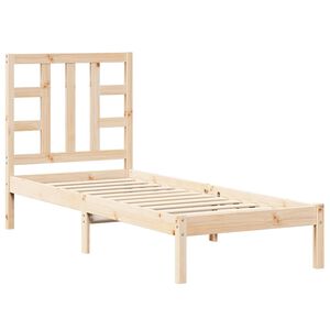 vidaXL Estructura de cama madera maciza 75x190 cm