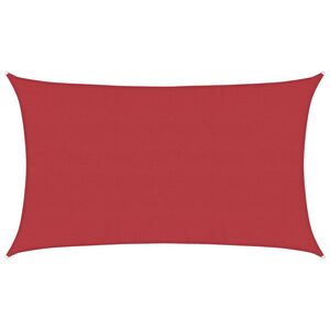 vidaXL Toldo de vela HDPE rojo 160 g/m&sup2; 5x8 m
