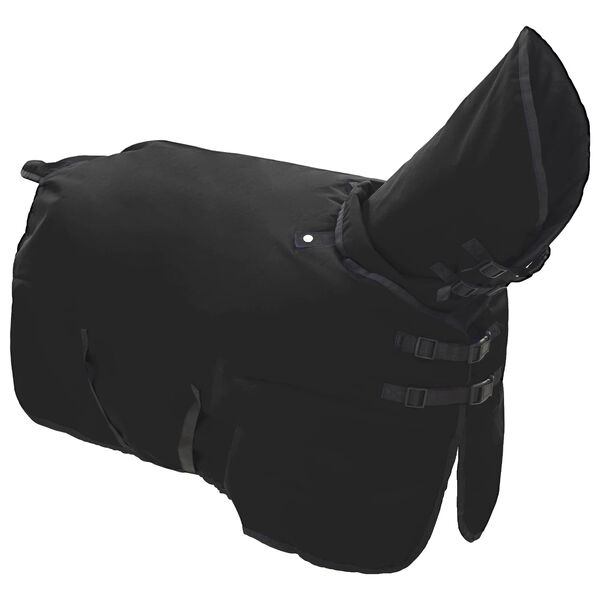 vidaXL Manta para Caballo Verde Oscuro y Negro 145 cm Poli&eacute;ster