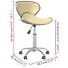 vidaXL Sillas de comedor giratorias 6 unidades cuero sintético crema