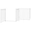 vidaXL Puerta de perros plegable 8 paneles madera &aacute;lamo blanca 640 cm