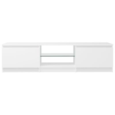 vidaXL Mueble para TV con luces LED blanco 140x40x35,5 cm