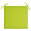 vidaXL Sillas Batavia 2 uds teca maciza con cojines verde brillante