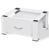 vidaXL Soporte pedestal para lavadora blanco con caj&oacute;n