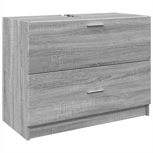vidaXL Armario de lavabo madera de ingenier&iacute;a gris Sonoma 78x37x59 cm