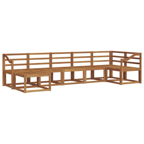 vidaXL Conjunto de sof&aacute;s de exterior 7 pcs Natural