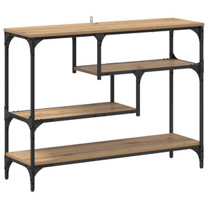 vidaXL Mesa Consola con estante Roble artesanal 100 x 30 x 75 cm