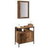 vidaXL Juego de muebles de ba&ntilde;o 2 pcs Marr&oacute;n Madera contrachapada