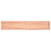 vidaXL Encimera ba&ntilde;o madera maciza tratada marr&oacute;n claro 160x30x(2-4)cm