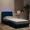 vidaXL Estructura de cama con LED sin colch&oacute;n terciopelo azul 80x200 cm