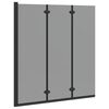 vidaXL Enclosure de Ducha Negro 130 x 138 cm Vidrio ESG y Aluminio