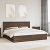 vidaXL Estructura de cama Roble Marr&oacute;n 200 x 200 cm Madera Ingenieril