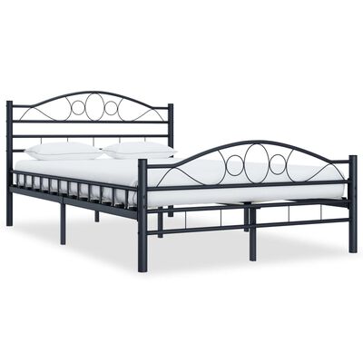 vidaXL Estructura de cama de acero negra 120x200 cm