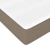 vidaXL Cama box spring con colch&oacute;n tela gris taupe 120x200 cm