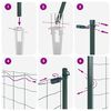 vidaXL Valla con Poste Verde 0,6 x 10 m Acero y PVC