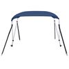 vidaXL Toldo Bimini de 2 arcos azul marino 180x150x110 cm