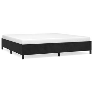 vidaXL Estructura cama sin colch&oacute;n terciopelo negro 200x200 cm