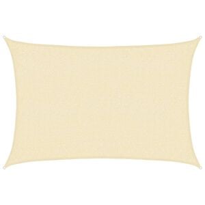 vidaXL Toldo de vela crema HDPE 160 g/m&sup2; 2x3 m