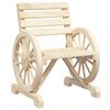 vidaXL Silla de jard&iacute;n de madera maciza de abeto 58x58x78,5 cm