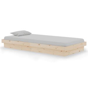 vidaXL Estructura de cama individual sin colch&oacute;n madera maciza