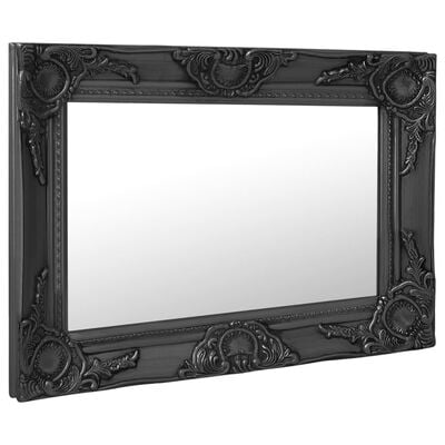 vidaXL Espejo de pared estilo barroco negro 60x40 cm