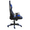 vidaXL Silla gaming giratoria PVC azul