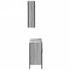 vidaXL Set de muebles de ba&ntilde;o 2 pzas madera contrachapada gris sonoma