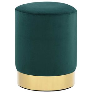 vidaXL Taburete de terciopelo 28 x 36 cm verde oscuro y dorado